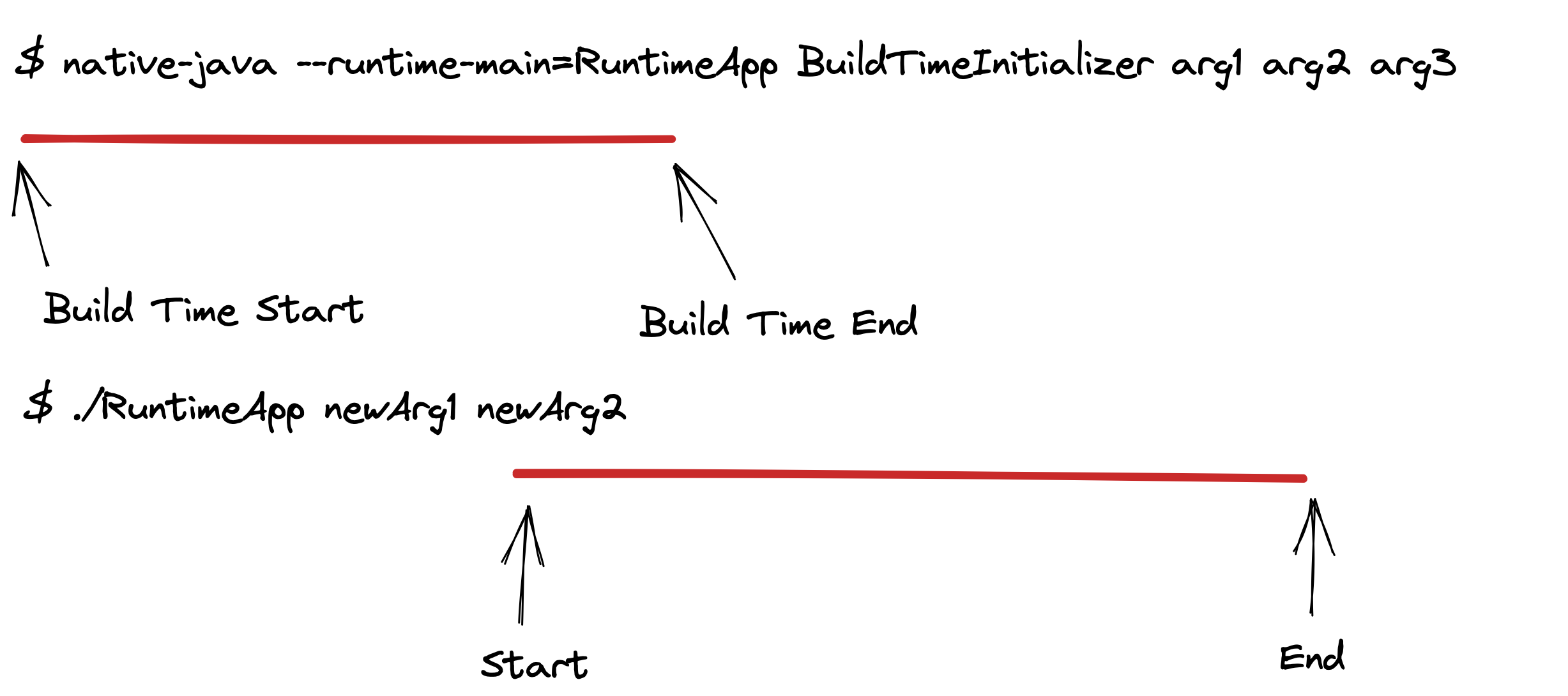 Native Java with build and runtime entrypoints